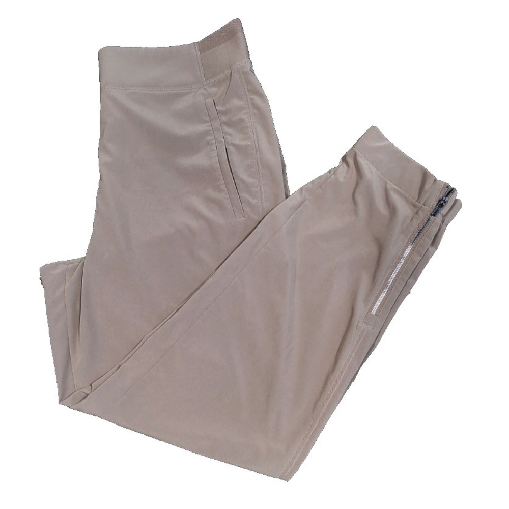 Athleta Womens Tan Ankle Zip Jogger Pants Size 6 Activewear Hiking Travel